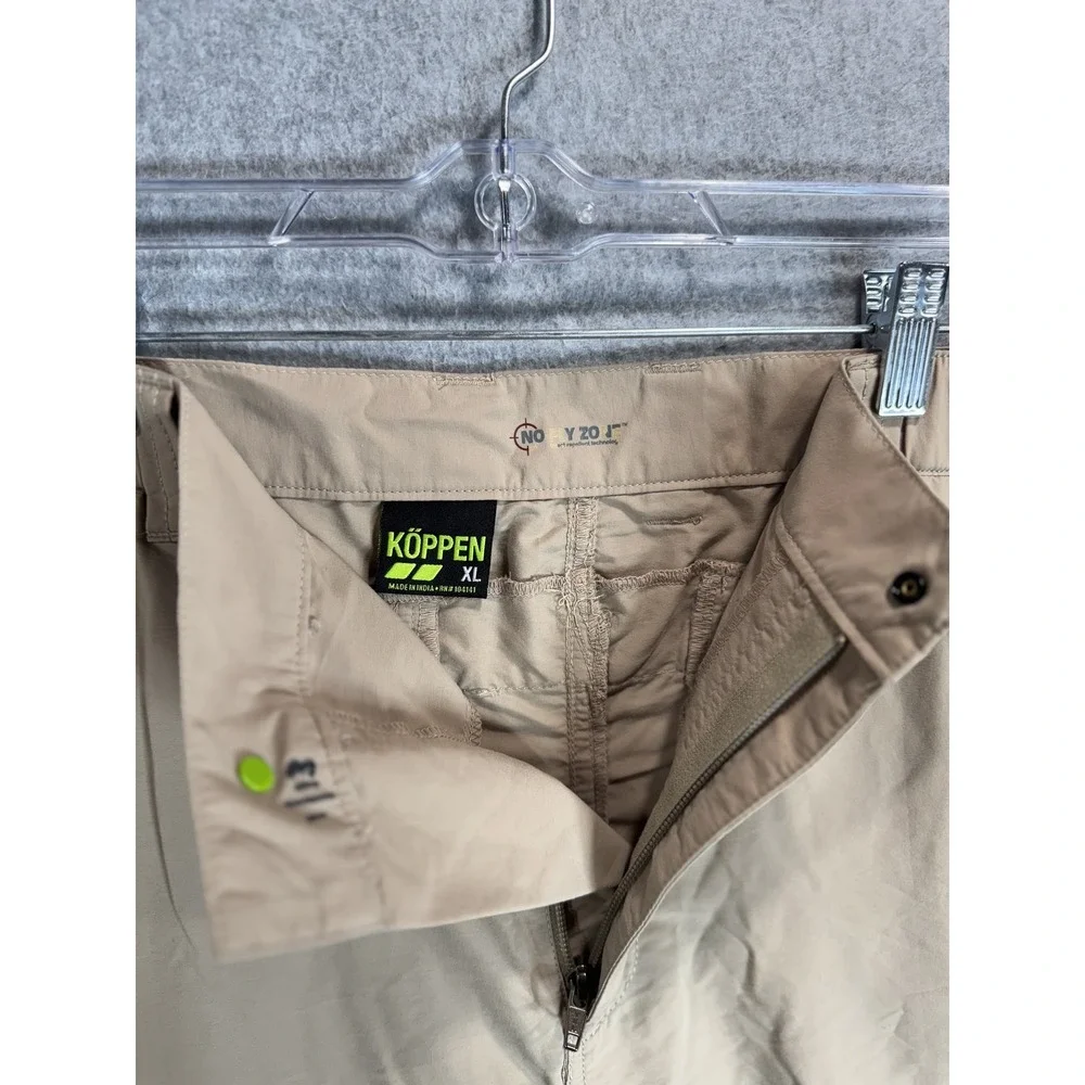 Koppen Pants Mens XL Convertible Zip Off Lightweight Hiking Insect Repellent‎